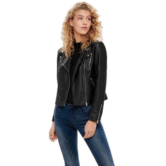 Only Gemma Vegan Leather Jacket - Picture 1 of 2
